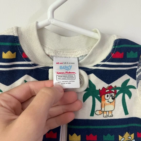 Hanna Andersson x Bluey Baby Zip Sleeper- Size 3-6 months - Picture 4 of 5